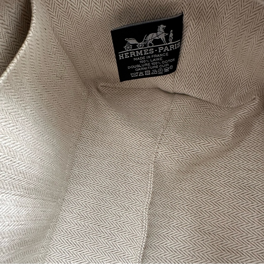 🆕 Hermes Bride-a-Brac H Natte Bicolor Wool Twill Vanity Case, Large Model - Picture 11 of 16